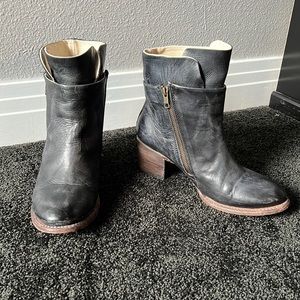 Black zip up booties from Free Bird